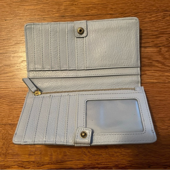Fossil Sky Blue Leather Wallet - Picture 3 of 3
